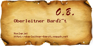 Oberleitner Barót névjegykártya
